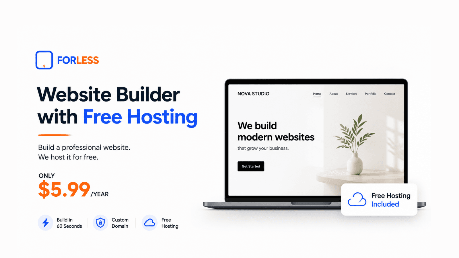 Website Builder with Free Hosting | FORLESS