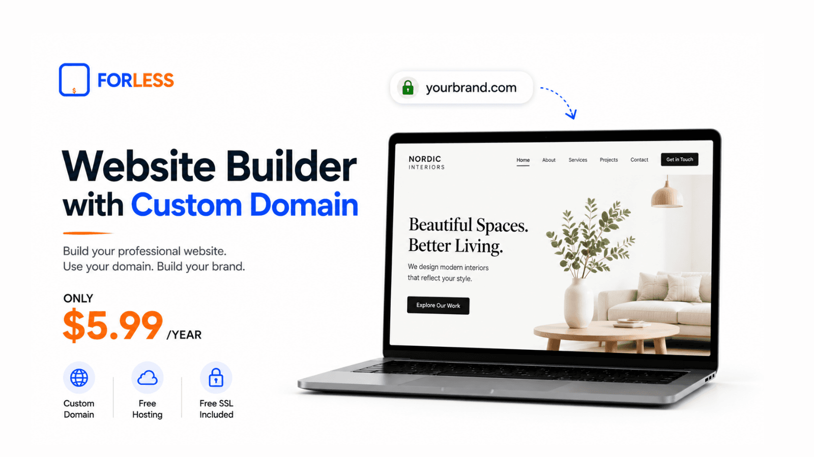 Website Builder with Custom Domain | FORLESS
