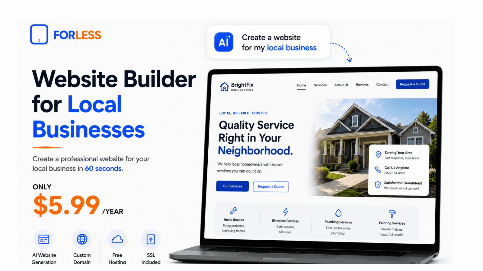 Website Builder for Local Businesses | FORLESS